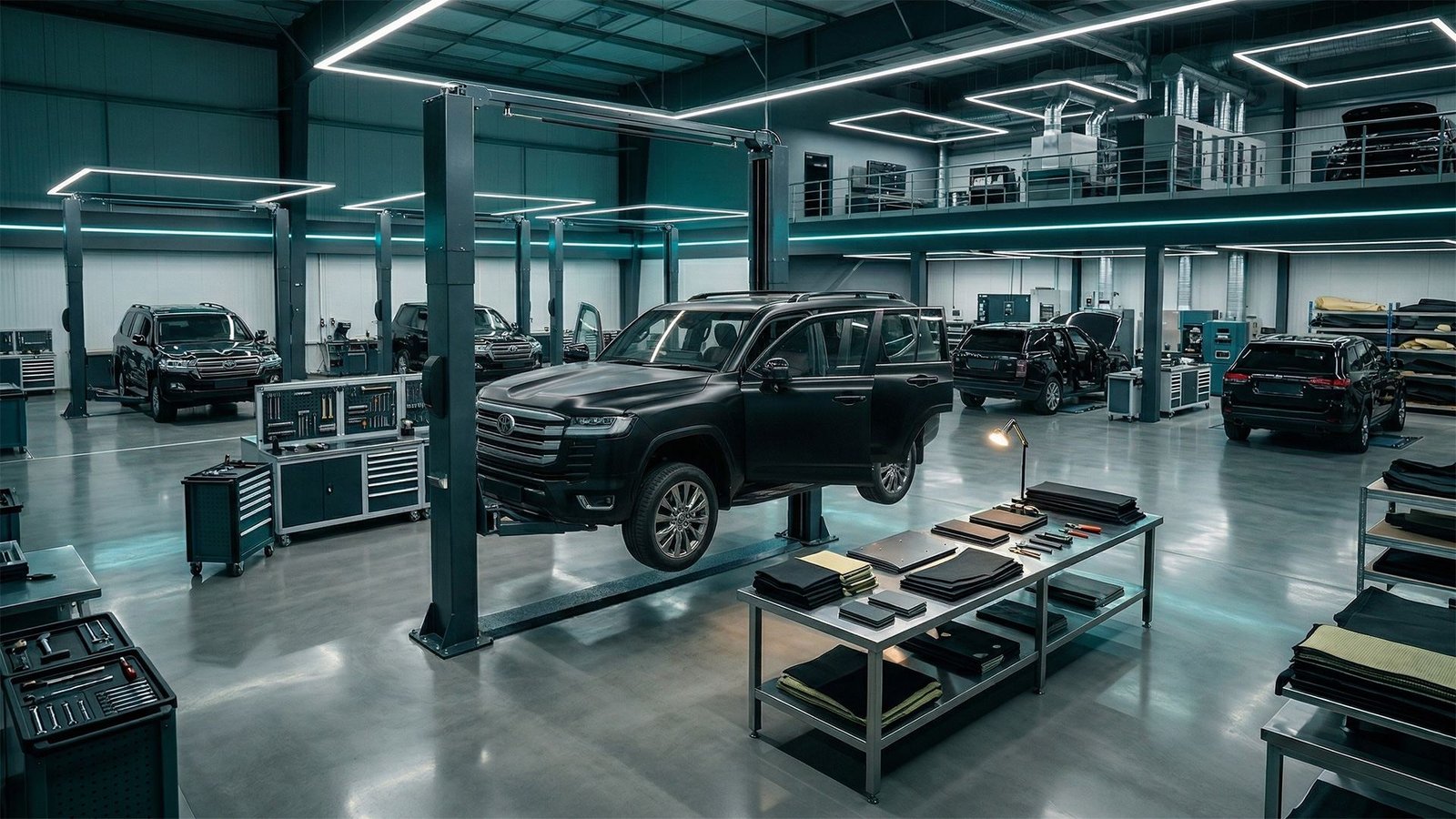 Planta AutoSafe — Taller de Blindaje